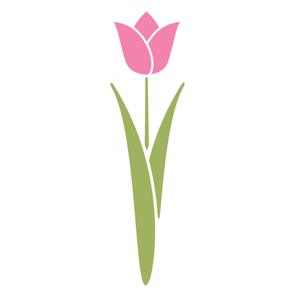 Tulip Flower Stencil