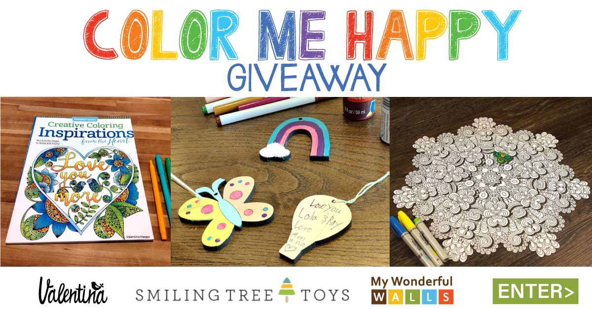 Color Me Happy Giveaway - Win the Ultimate Coloring Prize Package - My Wonderful Walls
