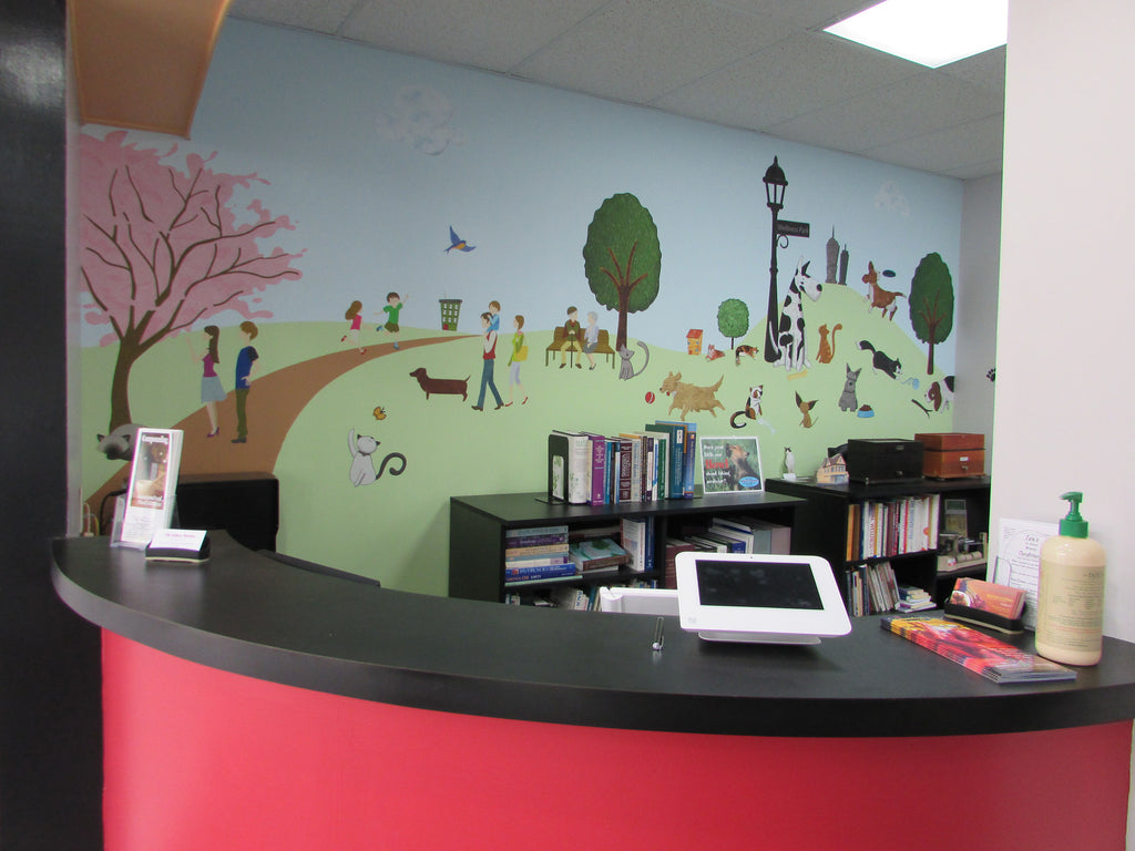 Pharmacy Puts People and Pets First With Paws Park Wall Mural