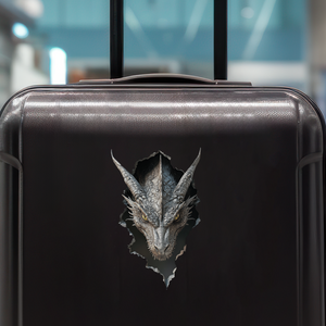 White Dragon Decal on luggage