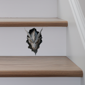 White Dragon Decal on stairs