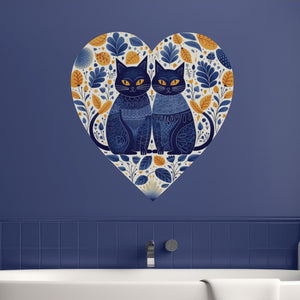 Cat decal in bathroom