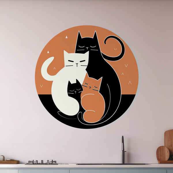 Cat decal in kitchen