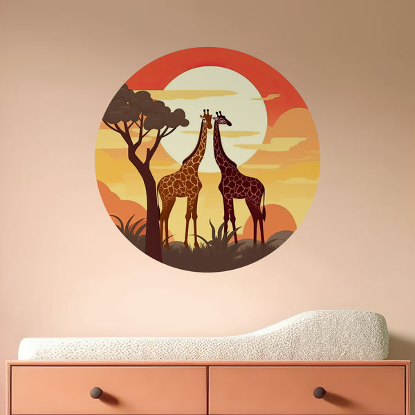Giraffe sticker in nursery