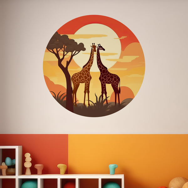 Giraffe sticker in playroom