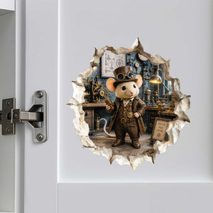 Steampunk Mouse Hole Decal