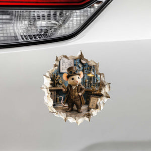 Steampunk Mouse Hole Decal