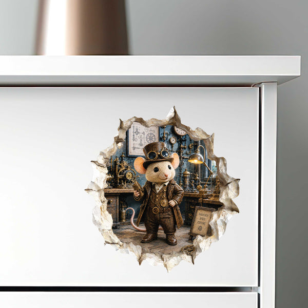 Steampunk Mouse Hole Decal