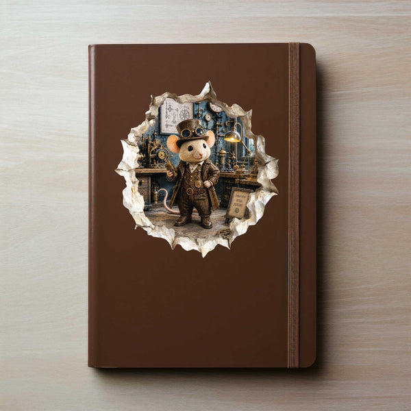 Steampunk Mouse Hole Decal