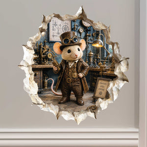 Steampunk Mouse Hole Decal