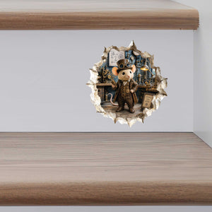 Steampunk Mouse Hole Decal