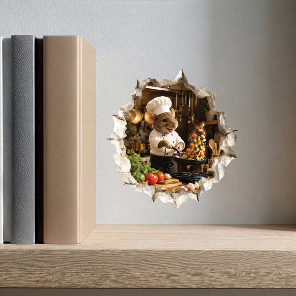 Chef Mouse Hole Decal
