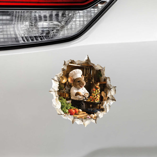 Chef Mouse Hole Decal