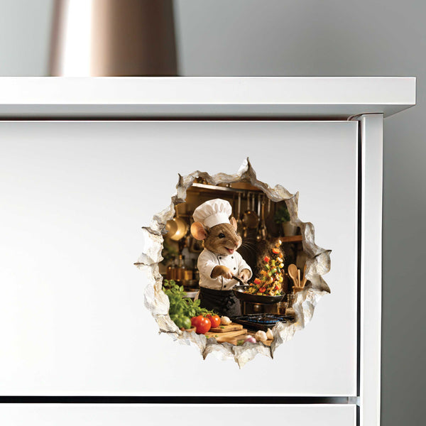 Chef Mouse Hole Decal
