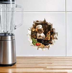 Chef Mouse Hole Decal