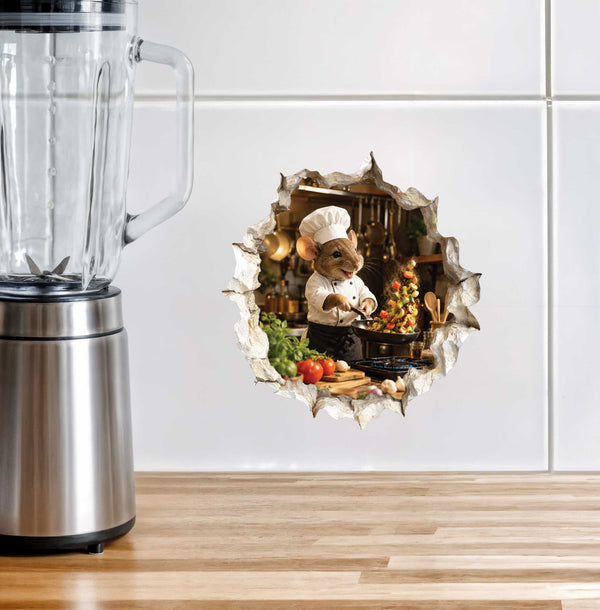 Chef Mouse Hole Decal