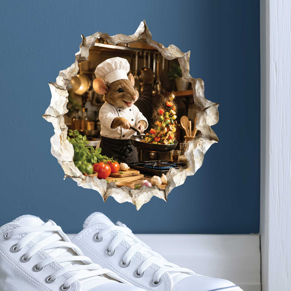Chef Mouse Hole Decal