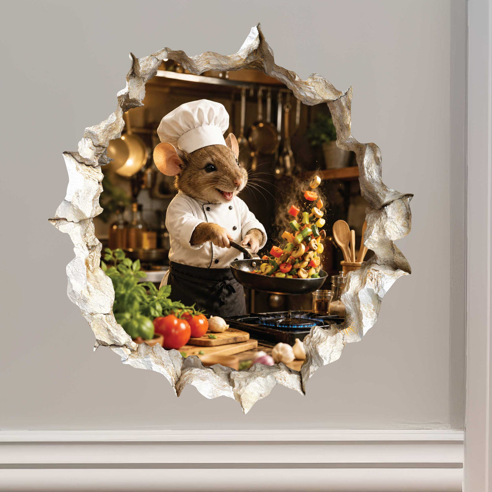 Chef Mouse Hole Decal