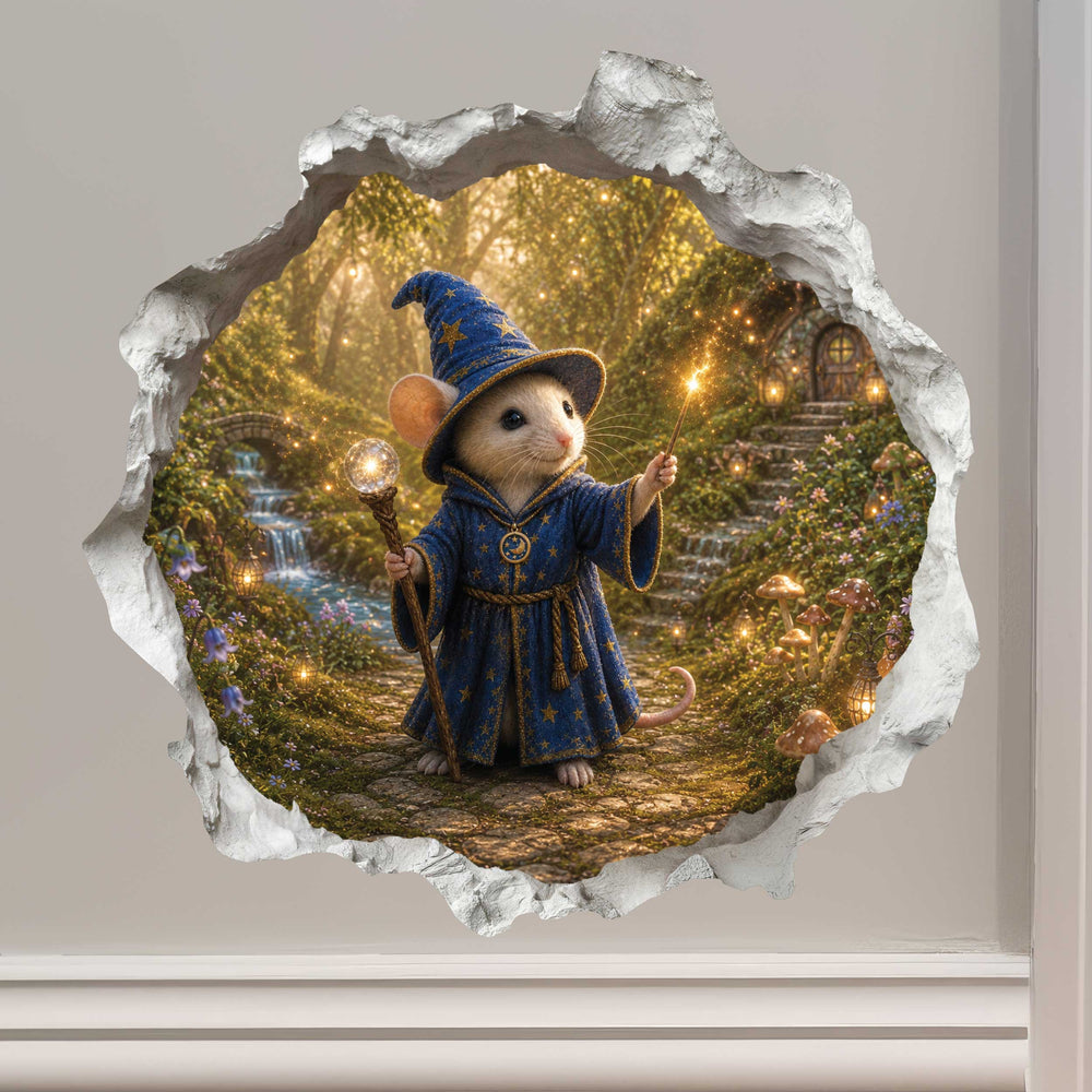 Wizard Mouse Hole Decal