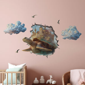Turtle decal in nursery