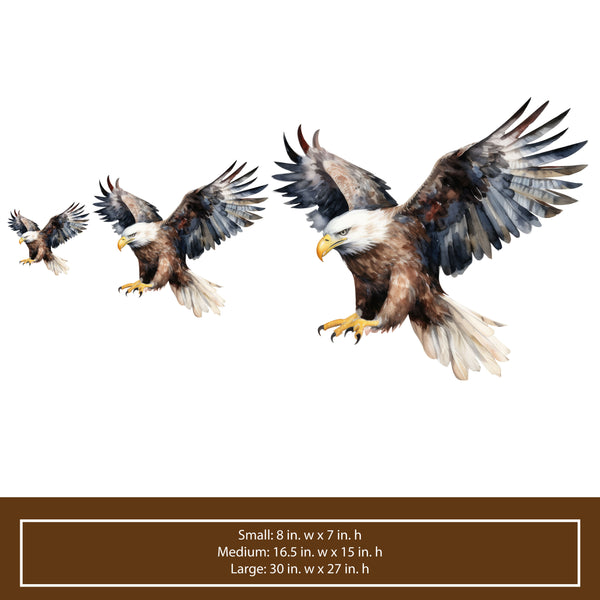 Bald eagle decal sizes
