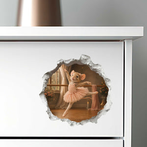 Ballet Ballerina Mouse Hole Decal