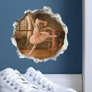 Ballet Ballerina Mouse Hole Decal