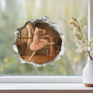 Ballet Ballerina Mouse Hole Decal