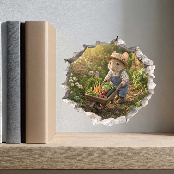 Vegetable Garden Mouse Hole Decal