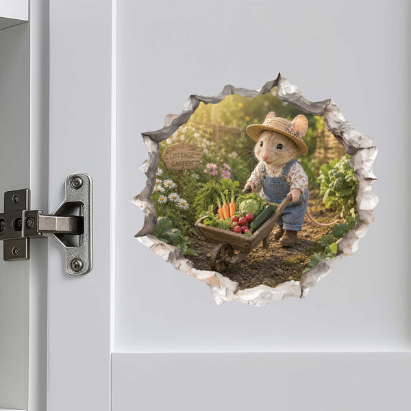 Vegetable Garden Mouse Hole Decal
