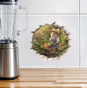 Vegetable Garden Mouse Hole Decal