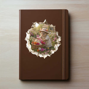 Flower Gardening Gardener Mouse Hole Decal