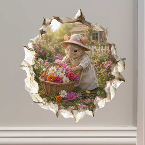 Gardening Gardener Mouse Hole Decal