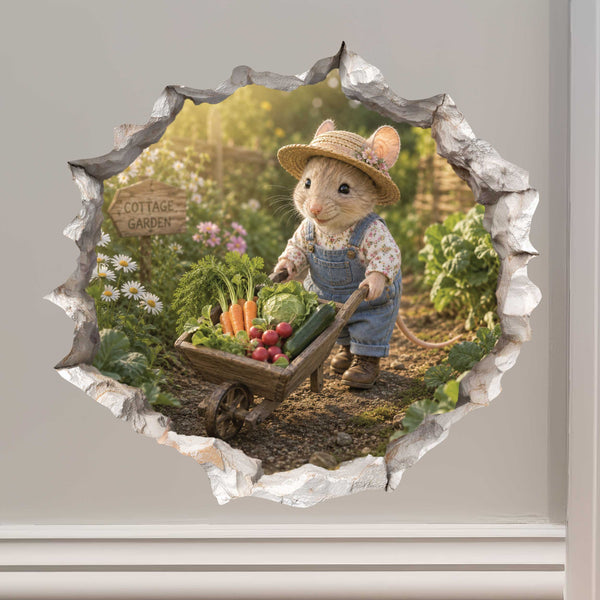 Vegetable Garden Mouse Hole Decal