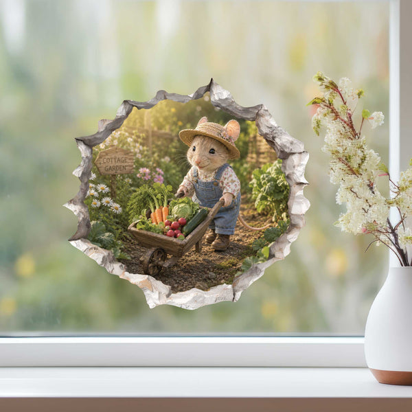 Vegetable Garden Mouse Hole Decal