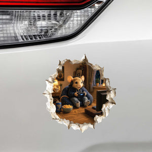 Video Gamer Gaming Mouse Hole Decal