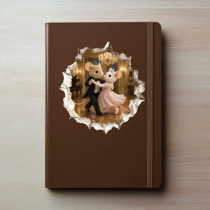 Ballroom Dancers Dancing Couple Mouse Hole Decal