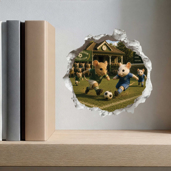 Soccer Mouse Hole Decal