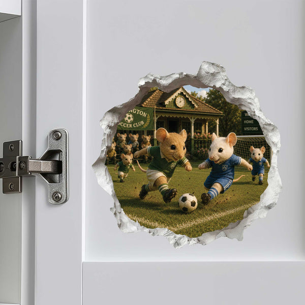 Soccer Mouse Hole Decal