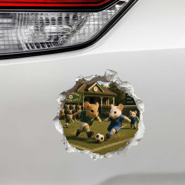 Soccer Mouse Hole Decal