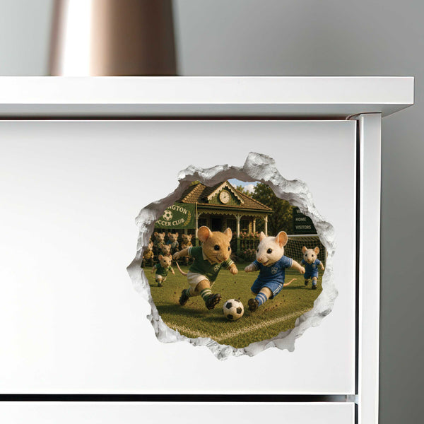 Soccer Mouse Hole Decal