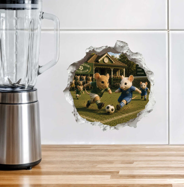 Soccer Mouse Hole Decal