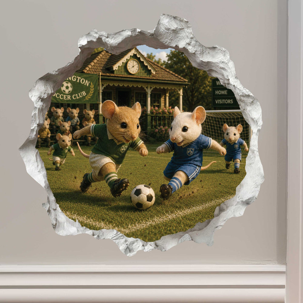 Soccer Mouse Hole Decal
