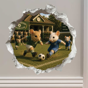 Soccer Mouse Hole Decal