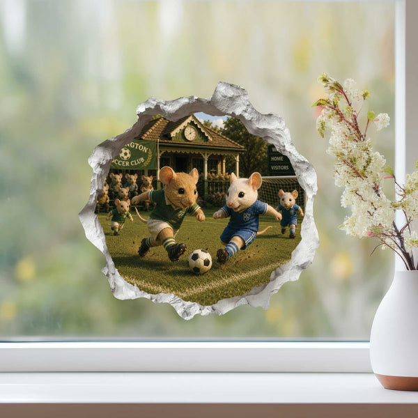 Soccer Mouse Hole Decal