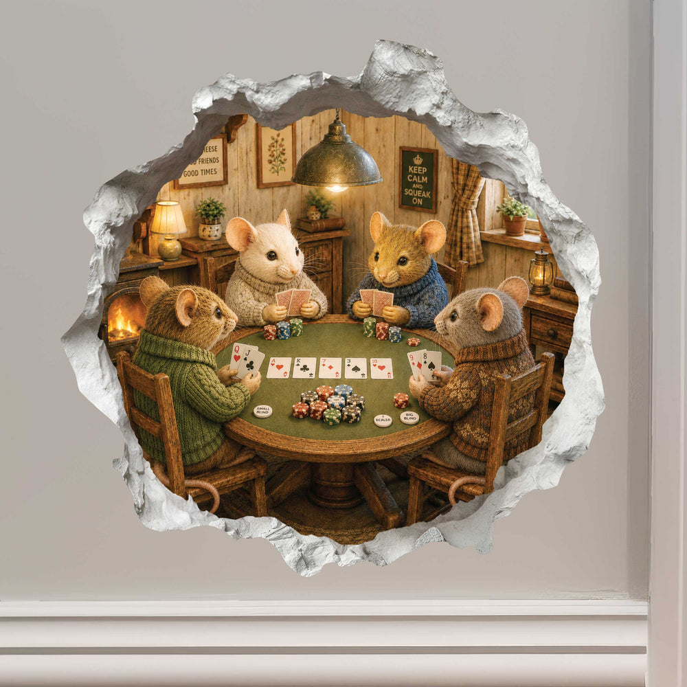 Poker Mouse Hole Decal