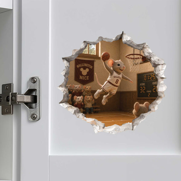 Basketball Mouse Hole Decal