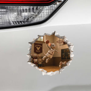 Basketball Mouse Hole Decal