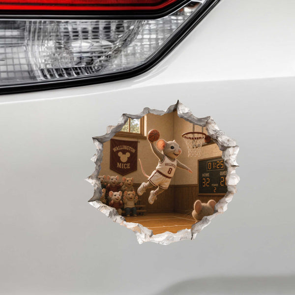 Basketball Mouse Hole Decal
