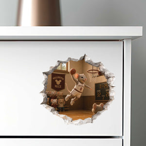 Basketball Mouse Hole Decal
